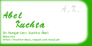 abel kuchta business card